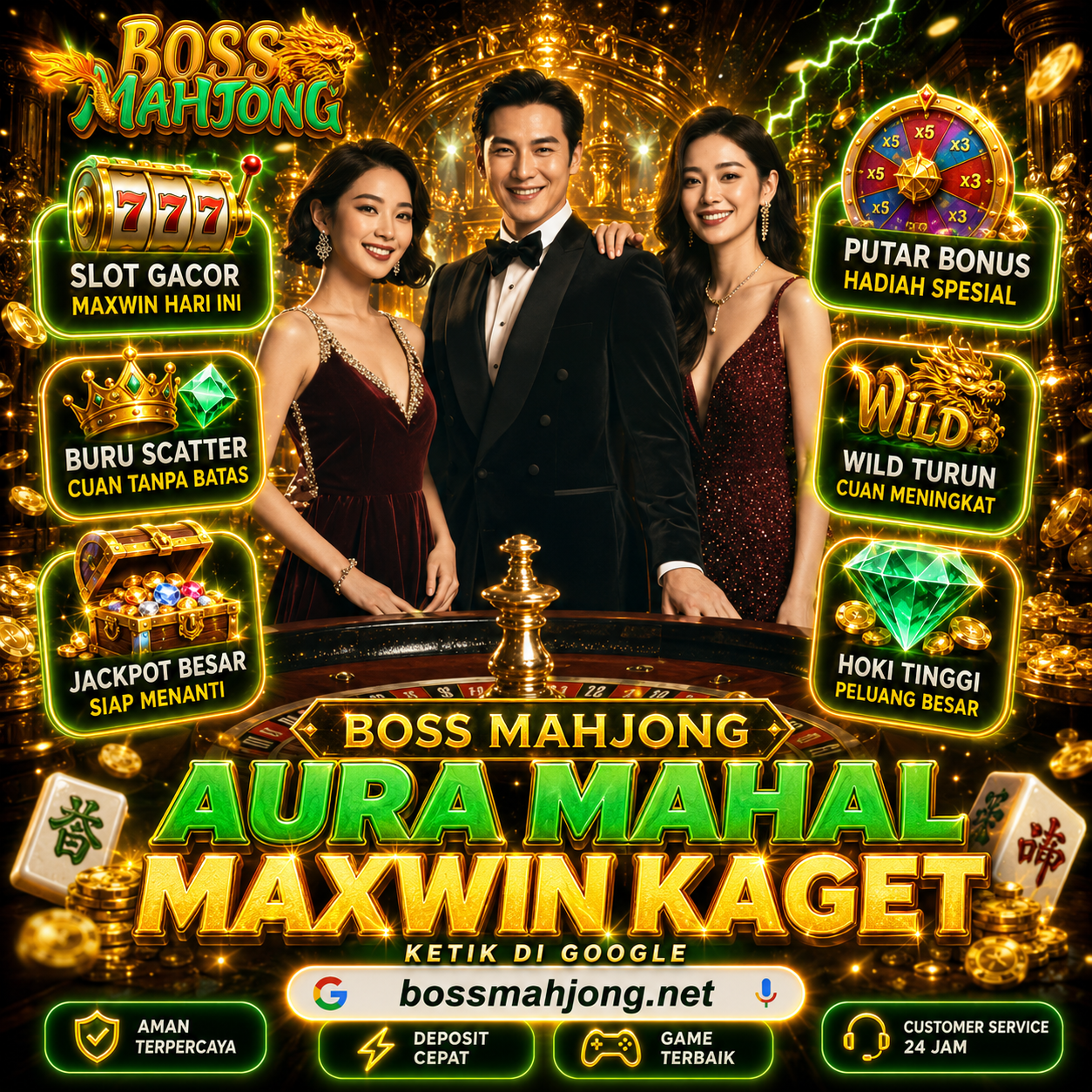 BOSSMAHJONG : Tampil Mahal Menang Besar Slot Gacor Aura Mewah Maxwin Mewah